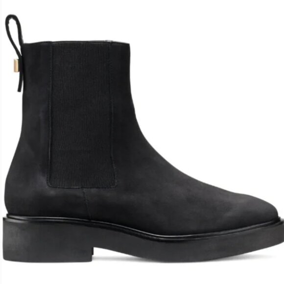 Stuart Weitzman Shoes - USED Stuart Weitzman The MERIWA Black Tumbled Nubuck Leather 8.5 MEDIUM (AS IS)